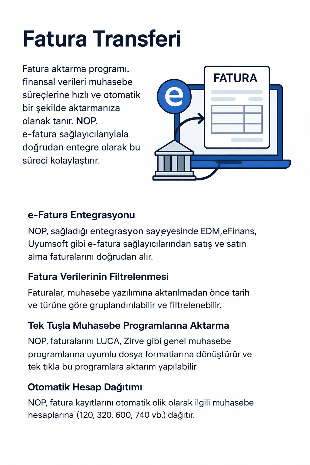Nop ile Fatura Aktarımı Artık Otomatik